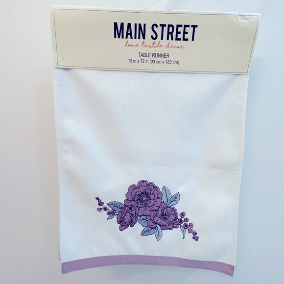 Kohl’s Main Street Table Runner. White. NWT. 13”x72”. - Picture 1 of 4